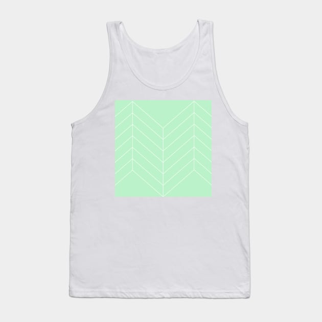 Geometric pattern lines sage green Tank Top by Kirovair